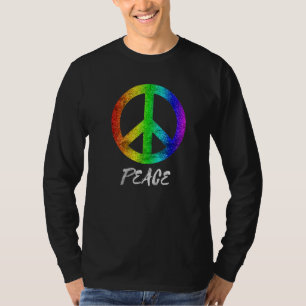 Hippie Peace Sign Colorful Peace Symbol Freedom T-Shirt