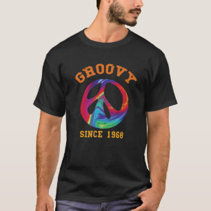 Hippie Peace Sign Groovy Since 1968 50Th Birthday T-Shirt