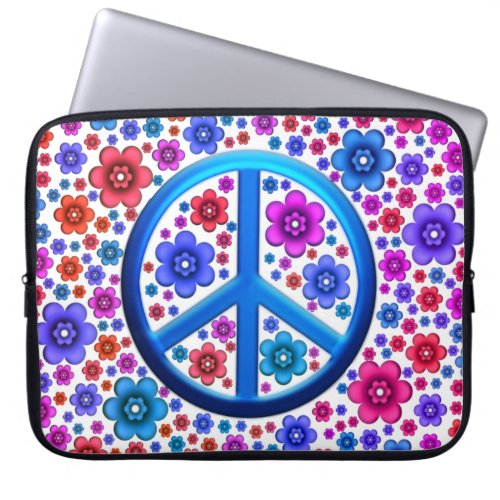 Hippie Peace Sign Laptop Sleeve
