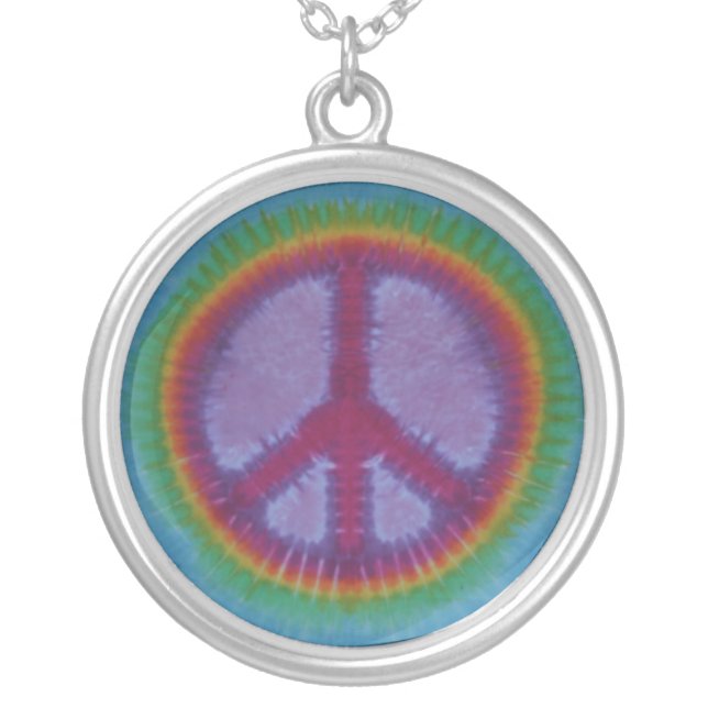 Hippie Peace Sign Necklace (Front)