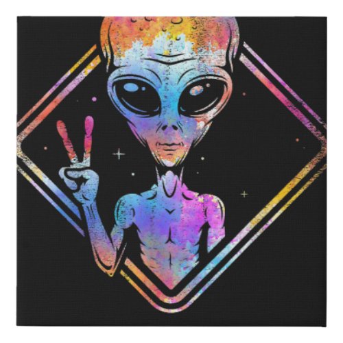 Hippie Peace Sign Outer Space Gift Alien