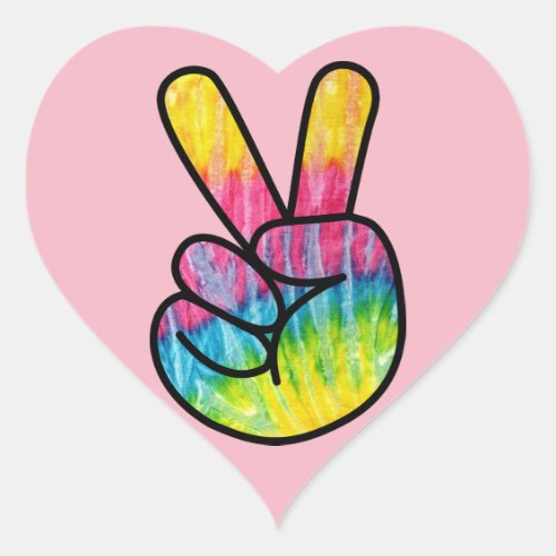 Hippie peace sign stickers