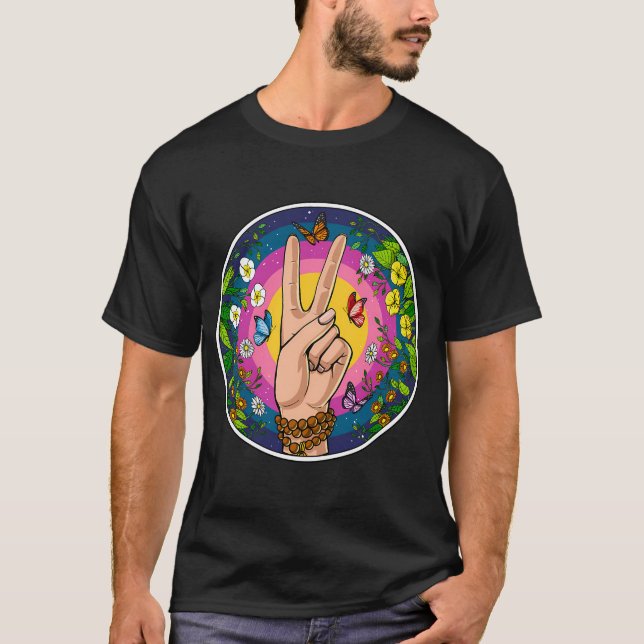 Hippie Peace Sign T-Shirt (Front)