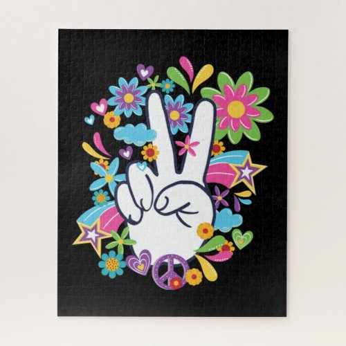 Hippie Peace Signs Jigsaw Puzzle