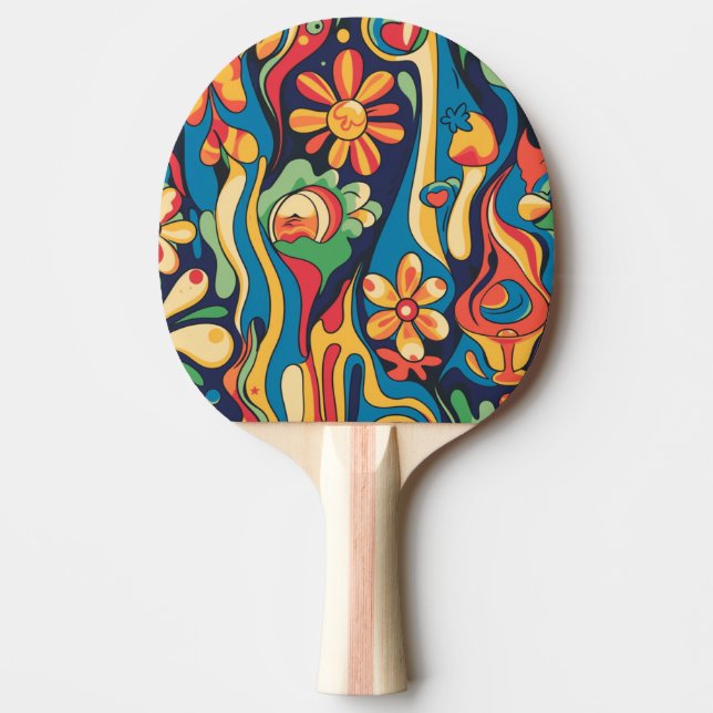 Hippie Ping Pong Paddle (Front)