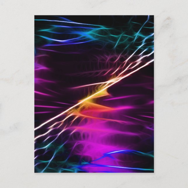 Hippie pink and purple love peace postcard (Front)