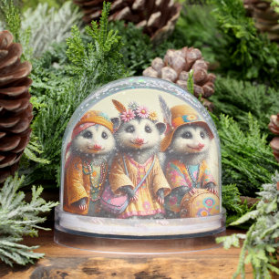 Hippie Possum Friends Snow Globe
