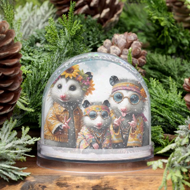 Hippie Possum Friends Snow Globe (Winter)