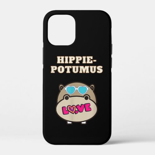 Hippie Potumus Baby Hippopotamus Lover iPhone 12 Mini Case