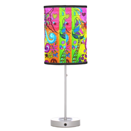 hippie psychedelic groovy table lamp (Back)