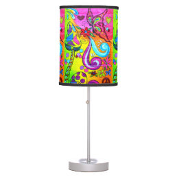 hippie psychedelic groovy table lamp