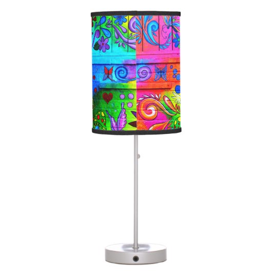 hippie psychedelic table lamp (Back)
