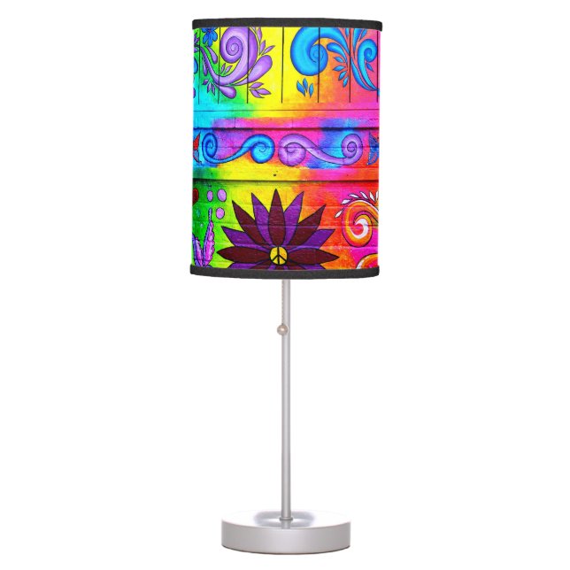 hippie psychedelic table lamp (Front)