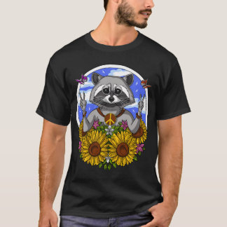 Hippie Raccoon T-Shirt