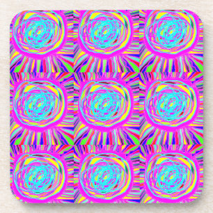 Hippie Retro chill out absract art Beverage Coaster