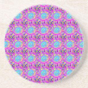 Hippie Retro chill out absract art Coaster