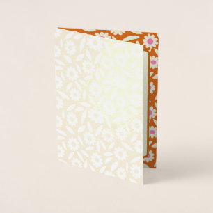 Hippie retro daisy floral baby shower invitation