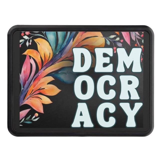 Hippie Retro Groovy Politics Political Democracy Hitch Cover (Front)