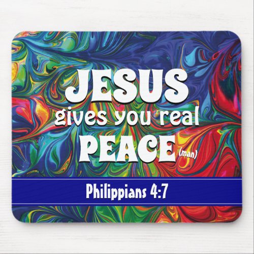HIPPIE RETRO PSYCHEDELIC Scripture Personalized Mouse Pad