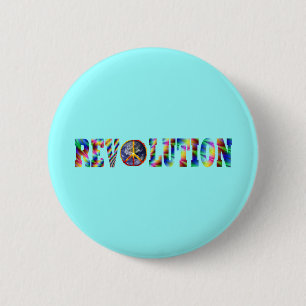 Hippie Revolution Pinback Button