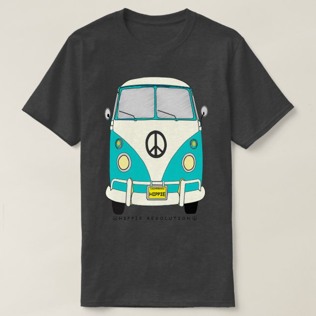 Hippie Revolution Sea foam  T-Shirt (Design Front)