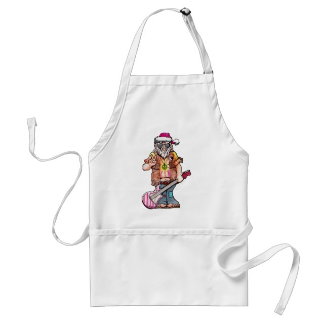Hippie Santa Adult Apron (Front)