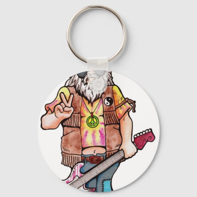 Hippie Santa Keychain (Front)