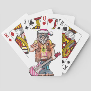 Hippie Santa Poker Cards