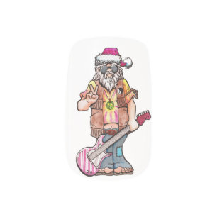 Hippie Santa says Cool Yule! Minx Nail Art