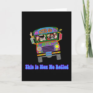 Hippie School Bus Card