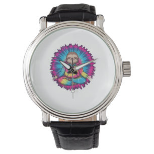 Hippie Sloth Peace Sign Tie-Dy Watch