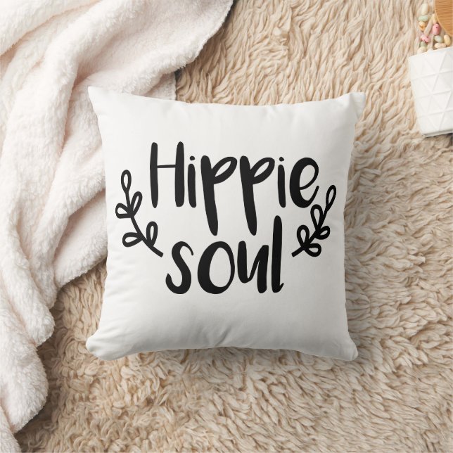 Hippie Soul Throw Pillow (Blanket)