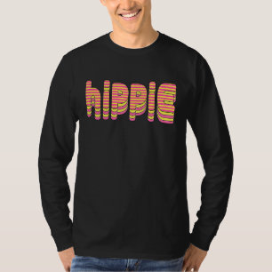Hippie Stacked Trippy 70s Style Psychedelic Vintag T-Shirt