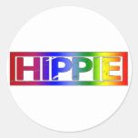 Hippie Stamp Classic Round Sticker