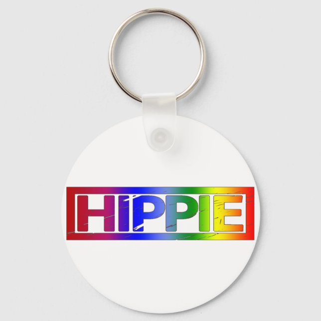 Hippie Stamp Keychain (Front)