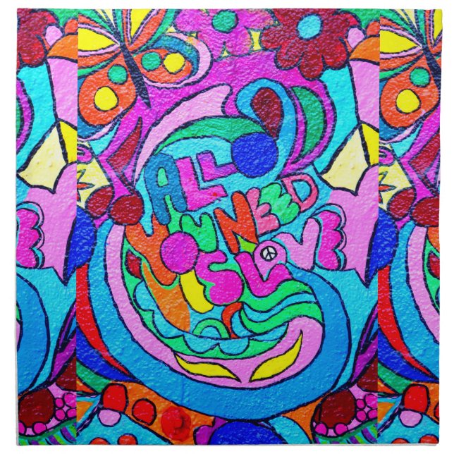 hippie style colorful napkins (Front)