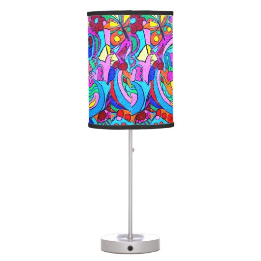 hippie style groovy love table lamp (Back)