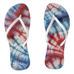 Hippie Style Tie Dye Pattern Flip Flop Sandals