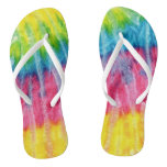 Hippie Style Tie Dye Pattern Flip Flop Sandals