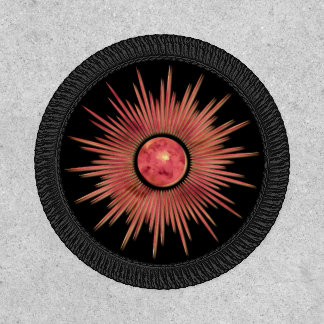 Hippie Sun Moon Orange Pinky Red Black Patch