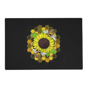 Hippie Sunflower Bees Placemat
