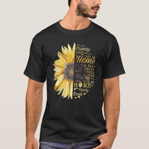 Hippie Sunflower Mom Life Tees For Mothers Day