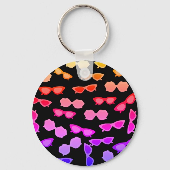 Hippie Sunglasses Keychain (Front)