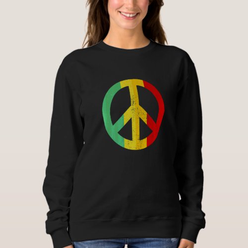 Hippie Symbol Freedom 60s Peace Sign Equality Sweatshirt