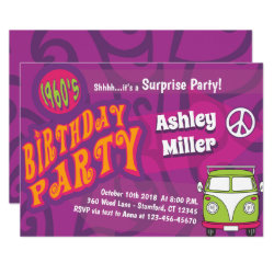 Hippie Themed Party Invitation