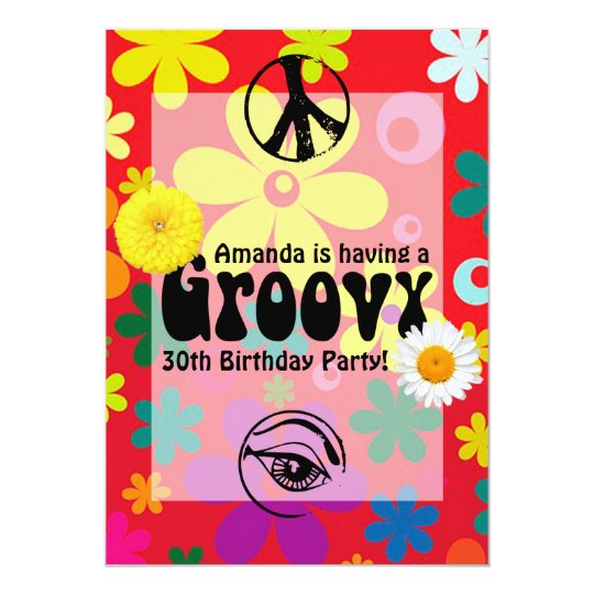 Hippie Themed Party Invitation | Zazzle.com