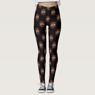 Hippie Tie Dye Cat Lovers Peace sign Customize Leggings