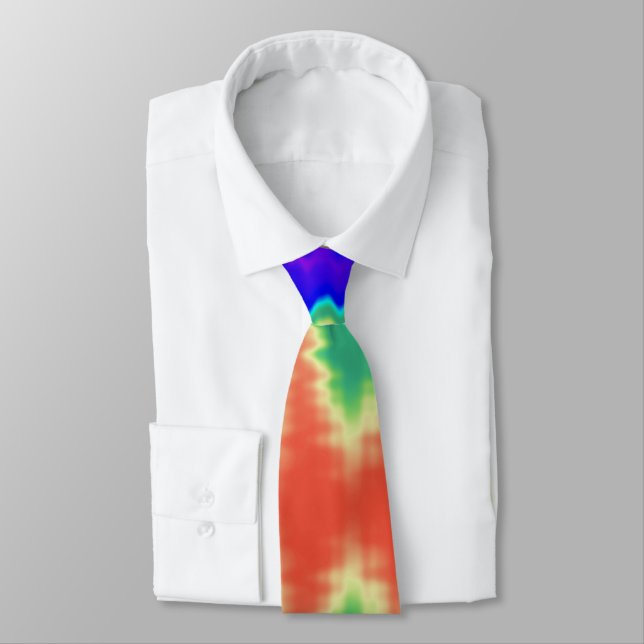 Hippie Tie Dye Necktie (Tied)
