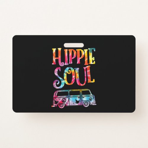 Hippie Tie Dye Van Hippie Soul Badge
