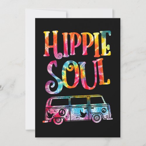 Hippie Tie Dye Van Hippie Soul Invitation